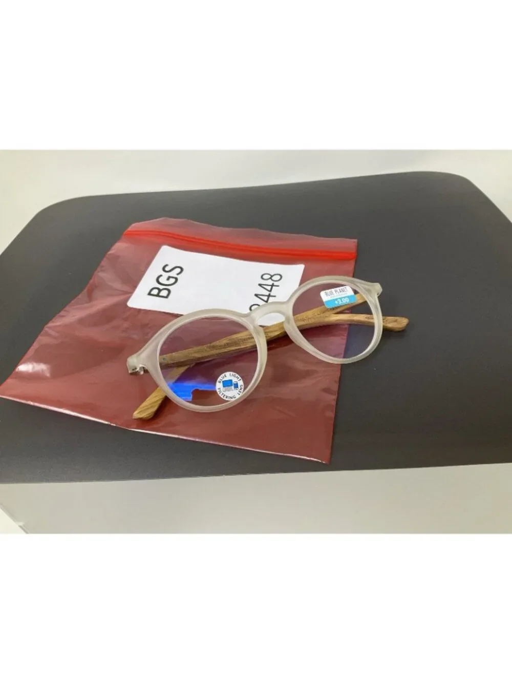 Blue Planet Hayden +3.00 Blue Light Reading Glasses Tort Wooden Temples